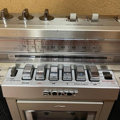 SONY CFS-V3 ZILBAP MX VINTAGE BOOMBOX CASSETTE RADIO SERVICED TESTED WITH KIT