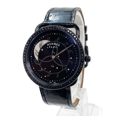 HERMÈS ARCEAU RONDE DES HEURES LIMITED TO 300 PIECES AR5A.530 QUARTZ BLACK PVD