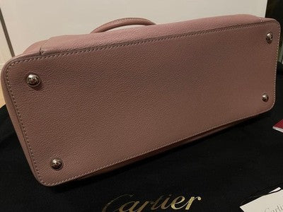 CARTIER C DE CARTIER 2-WAY HANDBAG PINK GENUINE LEATHER SHOULDER BAG