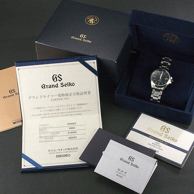SEIKO GRAND SEIKO 9S MECHANICAL SBGR057 9S65-00C0 BLACK DIAL AUTOMATIC SS WATCH