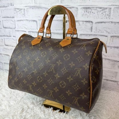 LOUIS VUITTON SPEEDY 30 M41526 MONOGRAM HANDBAG PADLOCK KEY VINTAGE AUTHENTIC