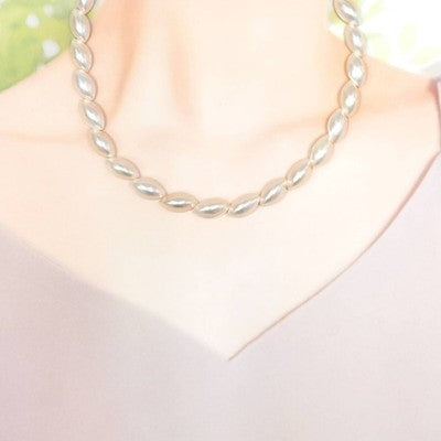 TASAKI PEARLS MABE PEARL NECKLACE K14WG METAL FITTINGS FASHION JEWELRY