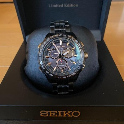 SEIKO ASTRON SBXB019 BLACK DIAL SOLAR MEN'S WATCH USED WORKING JAPAN AUTHENTIC