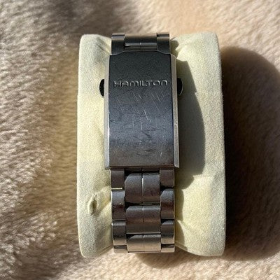 HAMILTON KHAKI FIELD QUARTZ H684112 H64410 38MM BLACK DIAL STAINLESS STEEL WATCH