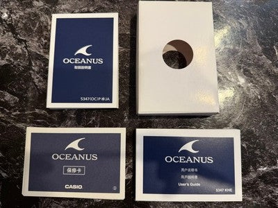 CASIO OCEANUS OCW-T2600 DIGITAL WATCH BLACK/GOLD TITANIUM RADIO SOLAR 42.5MM