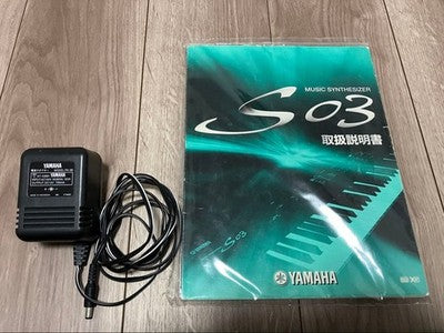 YAMAHA S03 BL 61-KEY SYNTHESIZER W/ AC ADAPTER MANUAL TESTED FROM JAPAN
