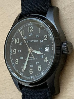 HAMILTON KHAKI FIELD H705850 AUTOMATIC MEN'S WATCH BLACK DIAL 40MM SWISS MADE
