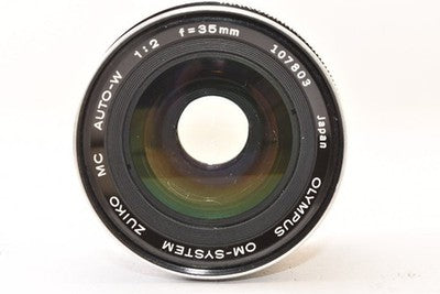 OLYMPUS OM-SYSTEM ZUIKO MC AUTO-W 35MM F2 EARLY MODEL WIDE-ANGLE LENS AS IS