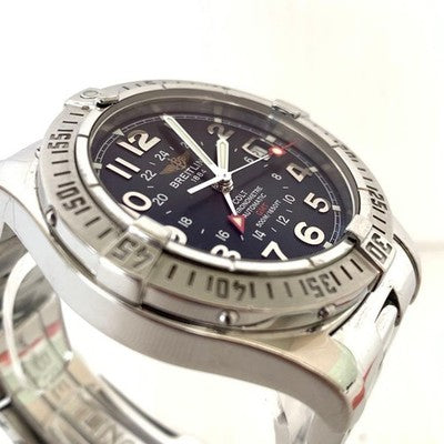 BREITLING COLT GMT A32350 SILVER DIAL AUTOMATIC MEN'S WATCH WORKS