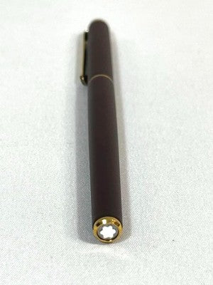 Montblanc Slimline Fountain Pen Bordeaux Gold Unused w/ Box Rare From Japan