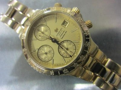 RAYMOND WEIL AMADEUS 200 AUTO CHRONOGRAPH 7750 GOLD WATCH REF7705 JP