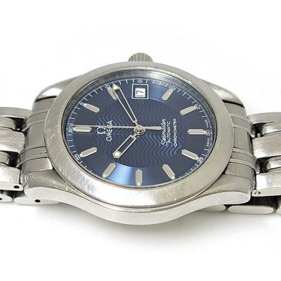 AUTH OMEGA 36MM SEAMASTER BLUE DIAL STAINLESS STEEL MEN'S WATCH 2501.81 TESTED