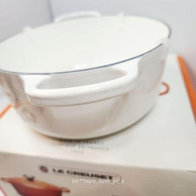 LE CREUSET COCOTTE ROND 20CM SAKURA WHITE POT WITH PINK CAPPUCCINO MUG SET