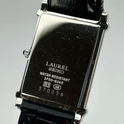 SEIKO LAUREL 2F50-6340 VINTAGE RECTANGULAR QUARTZ WATCH ROMAN DIAL JAPAN
