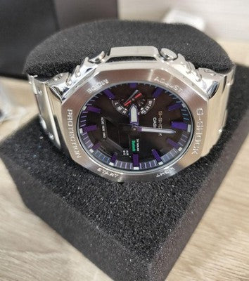 CASIO G-SHOCK GM-B2100PC-1AJF FULL METAL BLUE PURPLE ACCENT BLUETOOTH SOLAR