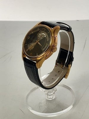 HAMILTON JAZZMASTER OPEN HEART H325751 AUTOMATIC BLACK DIAL LEATHER MEN WATCH