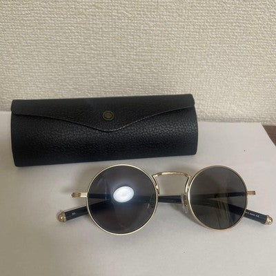 MATSUDA EYEWEAR M3119 ROUND SUNGLASSES METAL FRAME MADE IN JAPAN - W/ CASE