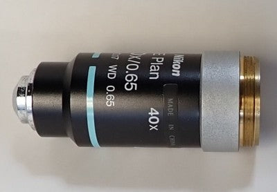 Nikon CFI E Plan 40x 0.65 Infinity Objective Lens ∞/0.17 Removed From E200 Use