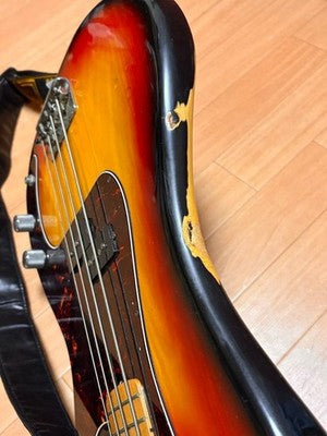 YAMAHA PULSER BASS PB-400 VINTAGE SUNBURST ELECTRIC BASS GUITAR WITH STRAP CASE