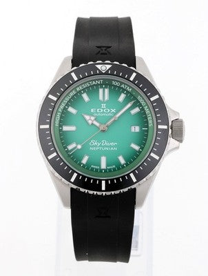 EDOX 80120-3NCA-VDN SKYDIVER NEPTUNIAN AUTOMATIC MEN'S WRISTWATCH ROUND FACE