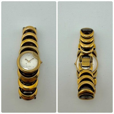 SEIKO LE VENT 1F20-5J50 SAYOKO YAMAGUCHI MODEL QUARTZ LADIES WATCH GOLD TONE
