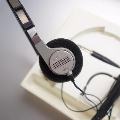 SONY MDR-3 VINTAGE RETRO DYNAMIC HEADPHONES - SOUND OUTPUT CONFIRMED AS IS