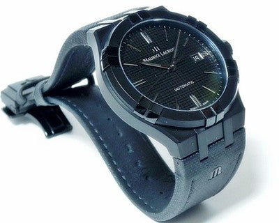 MAURICE LACROIX AIKON AUTOMATIC AY67070 ML115 BLACK DIAL PVD MENS WATCH AS IS