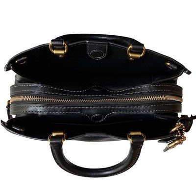 COACH ROGUE BAG 31 BLACK LEATHER 2WAY SHOULDER HANDBAG WITH STRAPS BOX AUTHENTIC