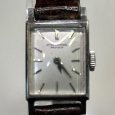 IWC VINTAGE PLATINUM MANUAL WIND LADIES WATCH SWISS RARE ANTIQUE WORKING 7627