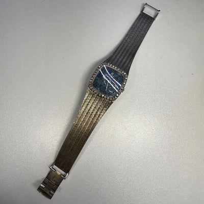 UNIVERSAL GENEVE 5930-5081 MANUAL OPAL DIAL DIAMOND BEZEL SILVER MEN'S WATCH