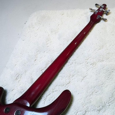 TUNE BASS MANIAC TB-STANDARD ASH ELECTRIC BASS SEE-THROUGH RED