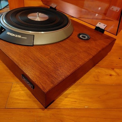 DENON DP-3000 TURNTABLE DK-100 CABINET TONEARM SET SERVICED VINTAGE