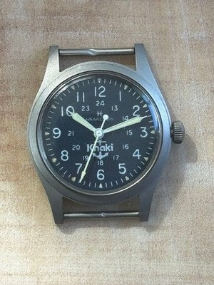 HAMILTON KHAKI 921980 EARLY MODEL MILITARY WATCH NAVY DIAL 1980S VINTAGE
