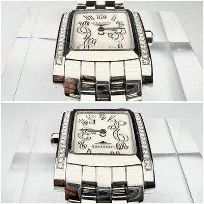 LONGINES DOLCEVITA L5.502.0 QUARTZ WATCH SHELL DIAL DIAMOND BEZEL SWISS