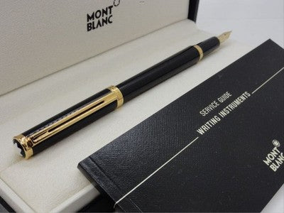 Montblanc Noblesse Oblige No15130 Fountain Pen Black Gold Near Unused /w Box