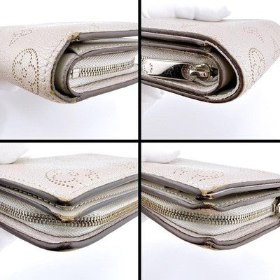 LOUIS VUITTON M80817 PORTEFEUILLE CLÉA MAHINA RFID COMPACT WALLET GRAY AUTHENTI