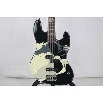 SQUIER FRANK BELLO JAZZ BASS PJ SIGNATURE ANTHRAX SKULL DESIGN W/GIG BAG JAPAN