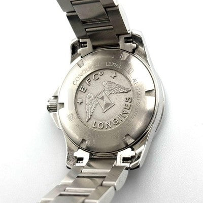 LONGINES CONQUEST L3.376.4 QUARTZ DATE STAINLESS STEEL LADIES WATCH SILVER