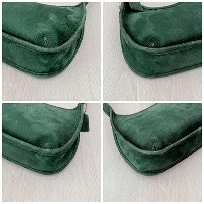 VINTAGE COACH SONOMA ERGO GREEN NUBUCK LEATHER HANDBAG 90S RARE MINI BAG