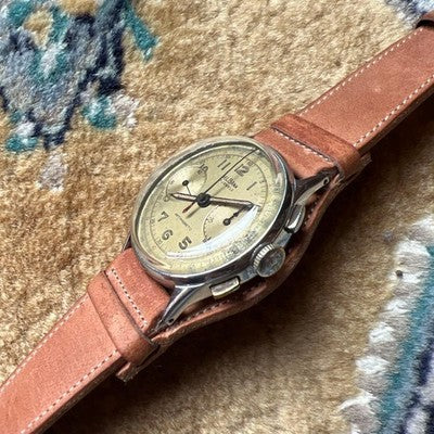 VINTAGE WATCH 34MM CASE MECHANICAL MANUAL WIND OVERHAULED 2025