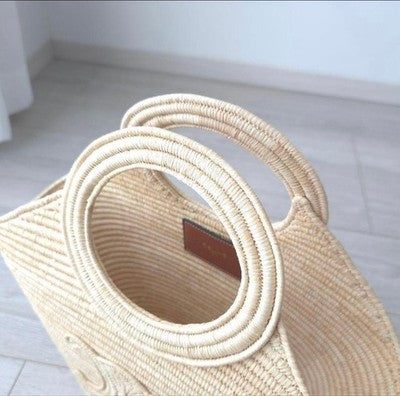CELINE BRAIDED PANIER RAFFIA BASKET BAG SS2025 NATURAL STRAW HANDBAG NEW
