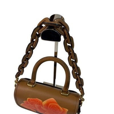 COACH ROGUE TOP HANDLE TOM WESSELMANN ROSE PRINT 3WAY LEATHER BAG 22X15X7CM