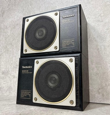 TECHNICS SB-RX30 COAXIAL FLAT SPEAKER SYSTEM PAIR BOOKSHELF HORIZONTAL BLACK