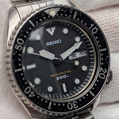 SEIKO PROFESSIONAL 200M DIVER 7C43-6010 QUARTZ MID SIZE MENS WATCH VINTAGE