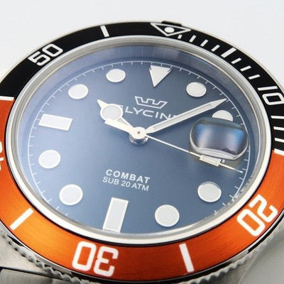 GLYCINE COMBAT SUB SPORT GL1018 QUARTZ DIVER WATCH PEPSI BEZEL BOXED SWISS