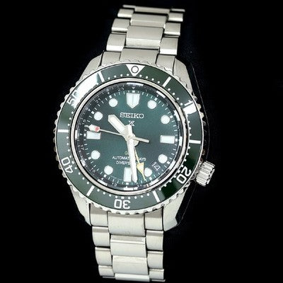Seiko SBEJ009 Prospex Diver 1968 GMT Green Dial Auto 41mm Excellent /w Box Rare