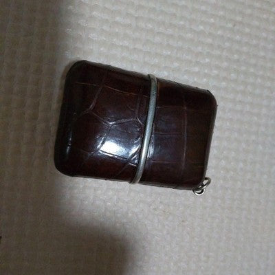 MOVADO ERMETO TRAVEL POCKET WATCH LEATHER CASE SILVER DIAL MANUAL VINTAGE