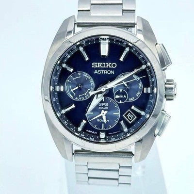 SEIKO ASTRON SBXC065 5X53-0AV0 GPS SOLAR WATCH BLUE DIAL TITANIUM 42MM JAPAN
