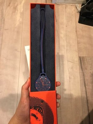 SWATCH X AUDEMARS PIGUET ROYAL POP BLUE POCKET WATCH NEW RECEIPT BOX