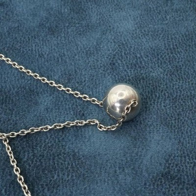 GEORG JENSEN CAVE BALL NECKLACE STERLING SILVER 925 LONG 92CM CLEANED